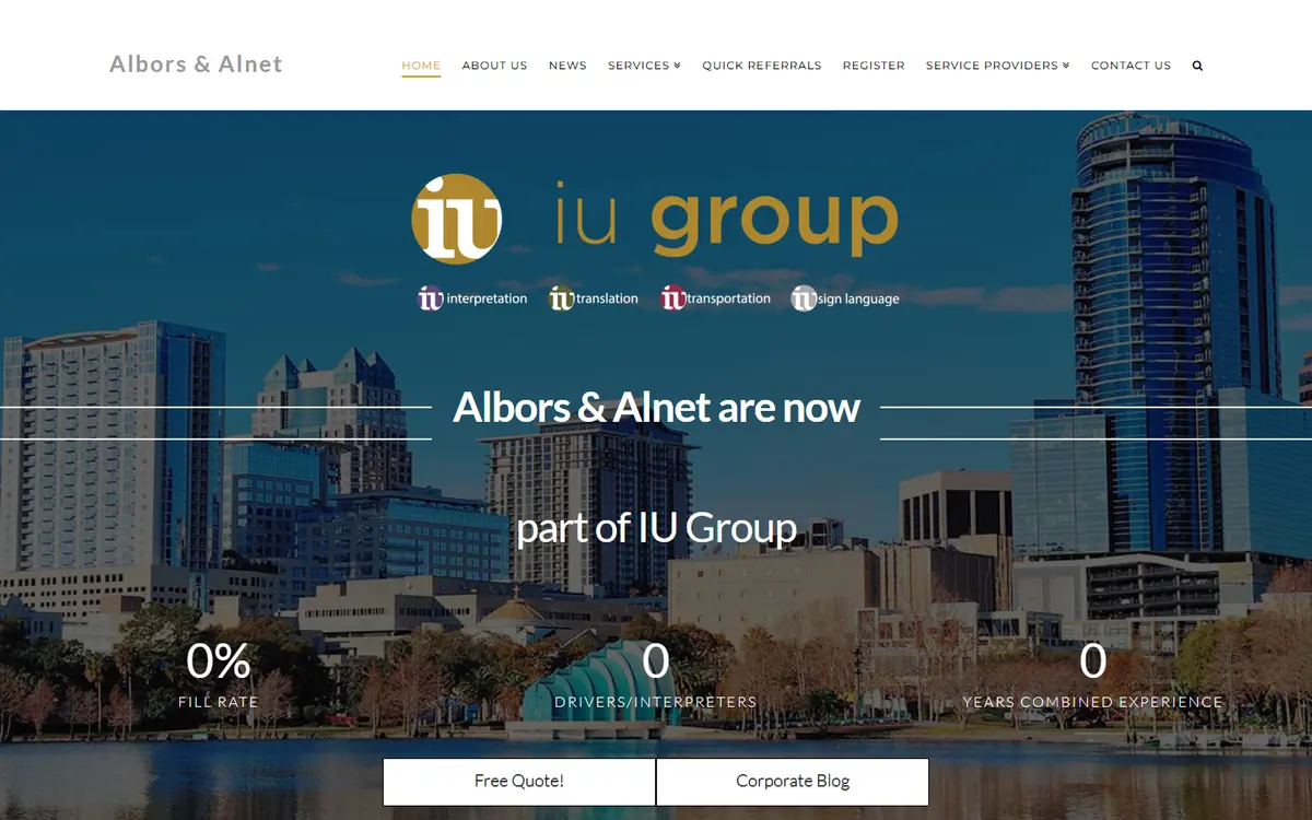 The Albors & Alnet website as built