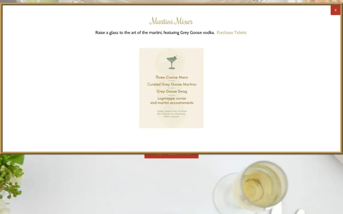 The Antoine's Restaurant website as built