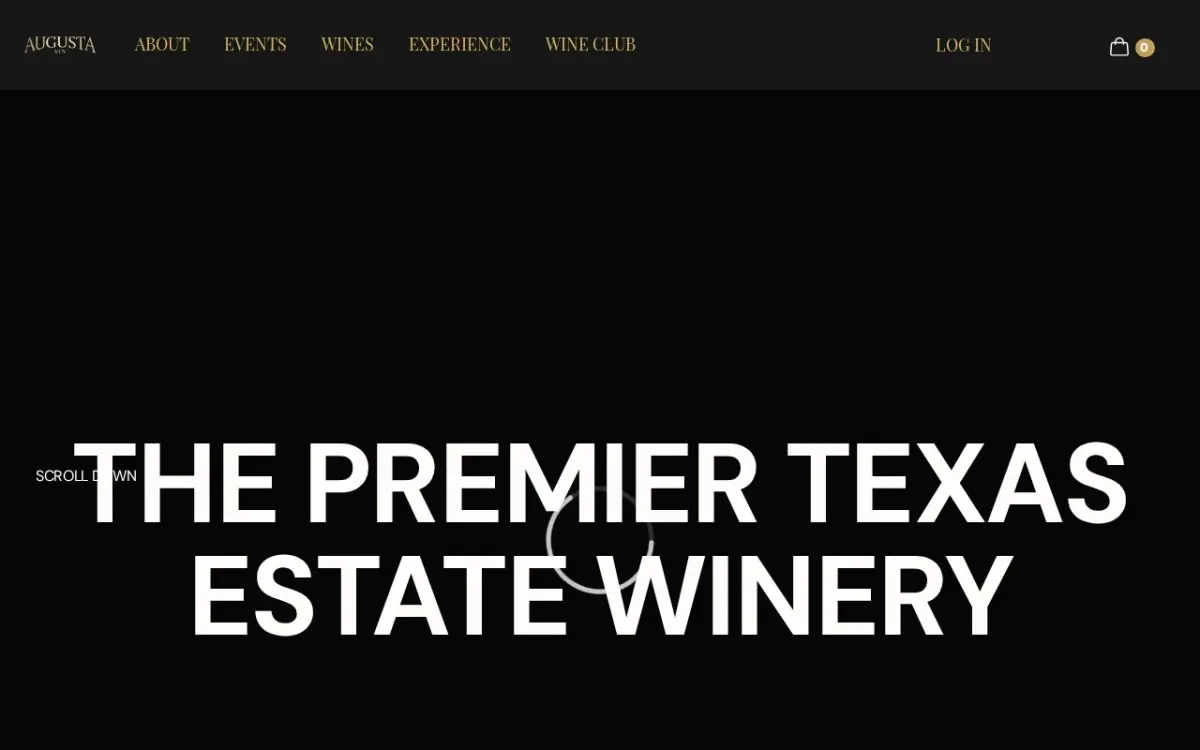 The Augusta Vin website as built