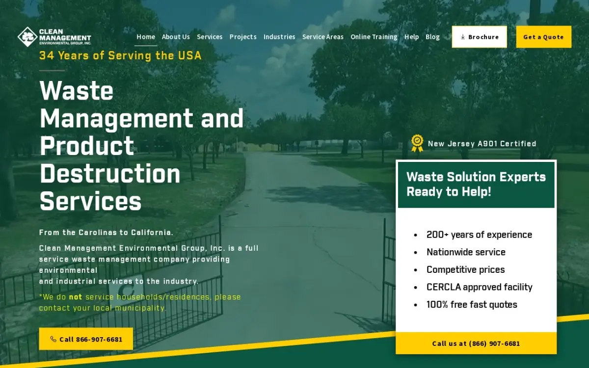 The Clean Management website as built