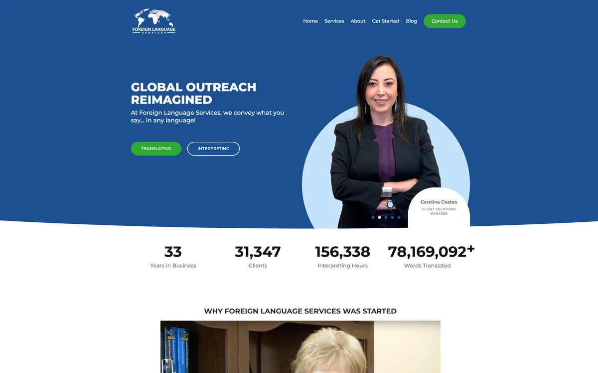 The FLS website as built