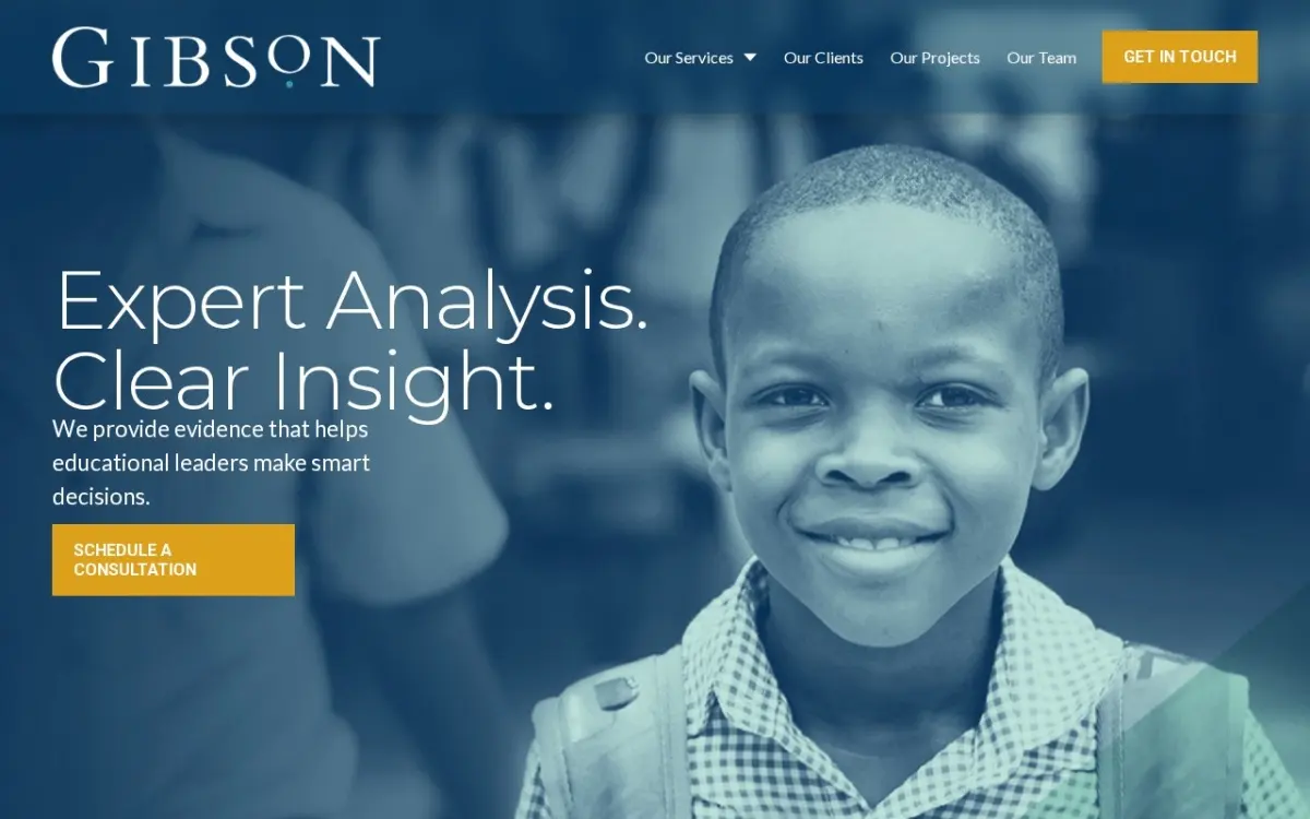 The Gibson website as built