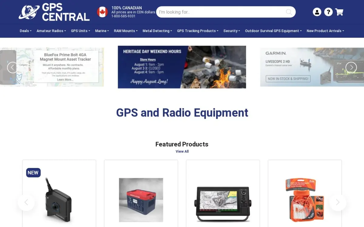 The GPS Central website as built