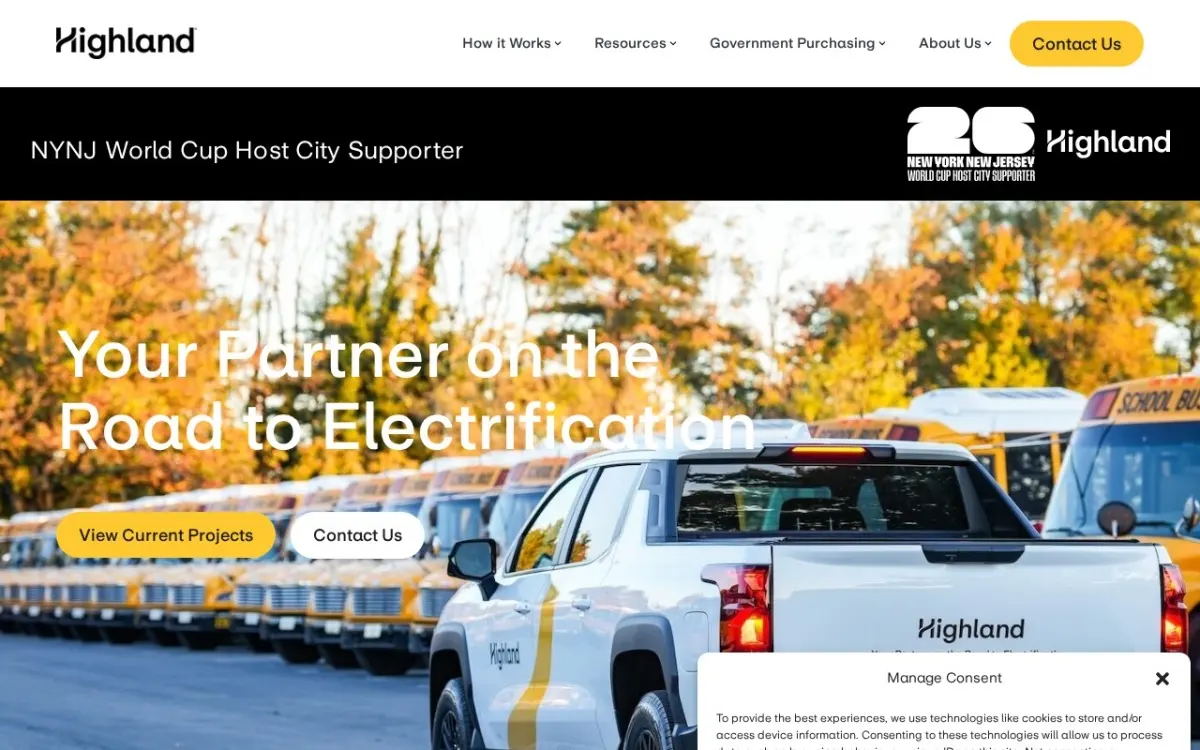 The Highland Electric School Bus Fleet Electrification website as built
