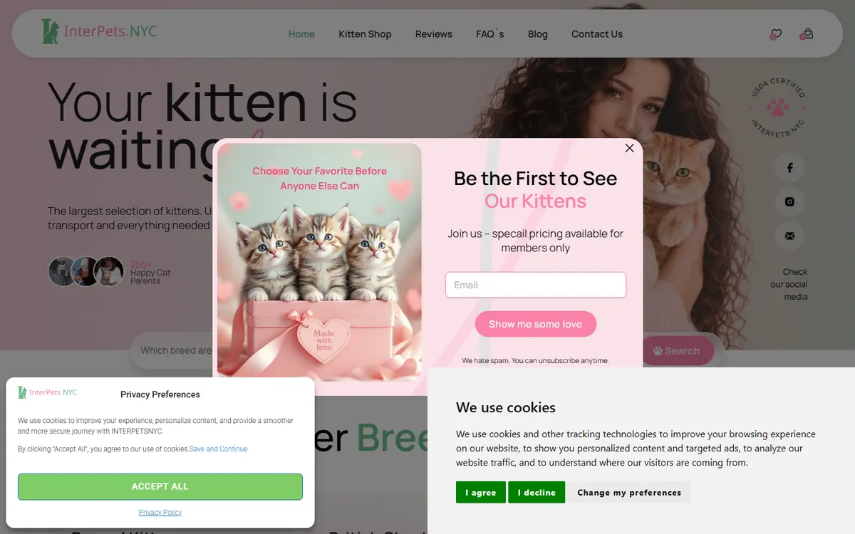 InterPets NYC website