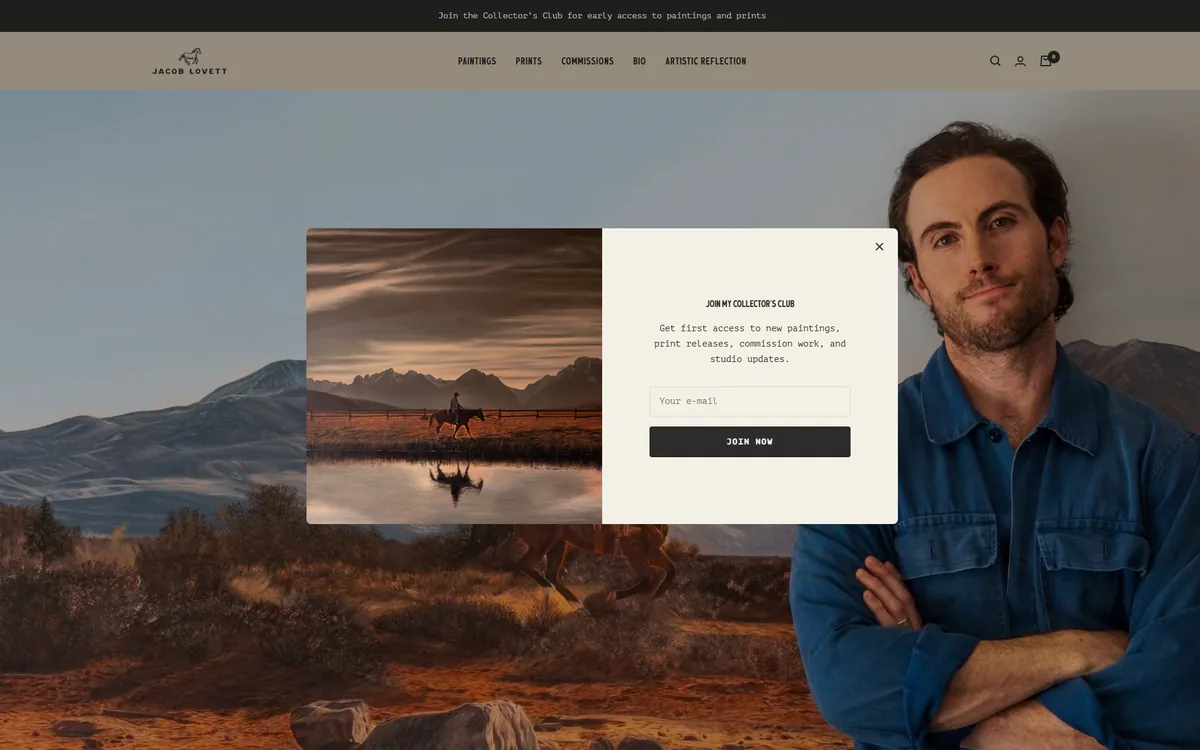 Jacob Lovett Art website