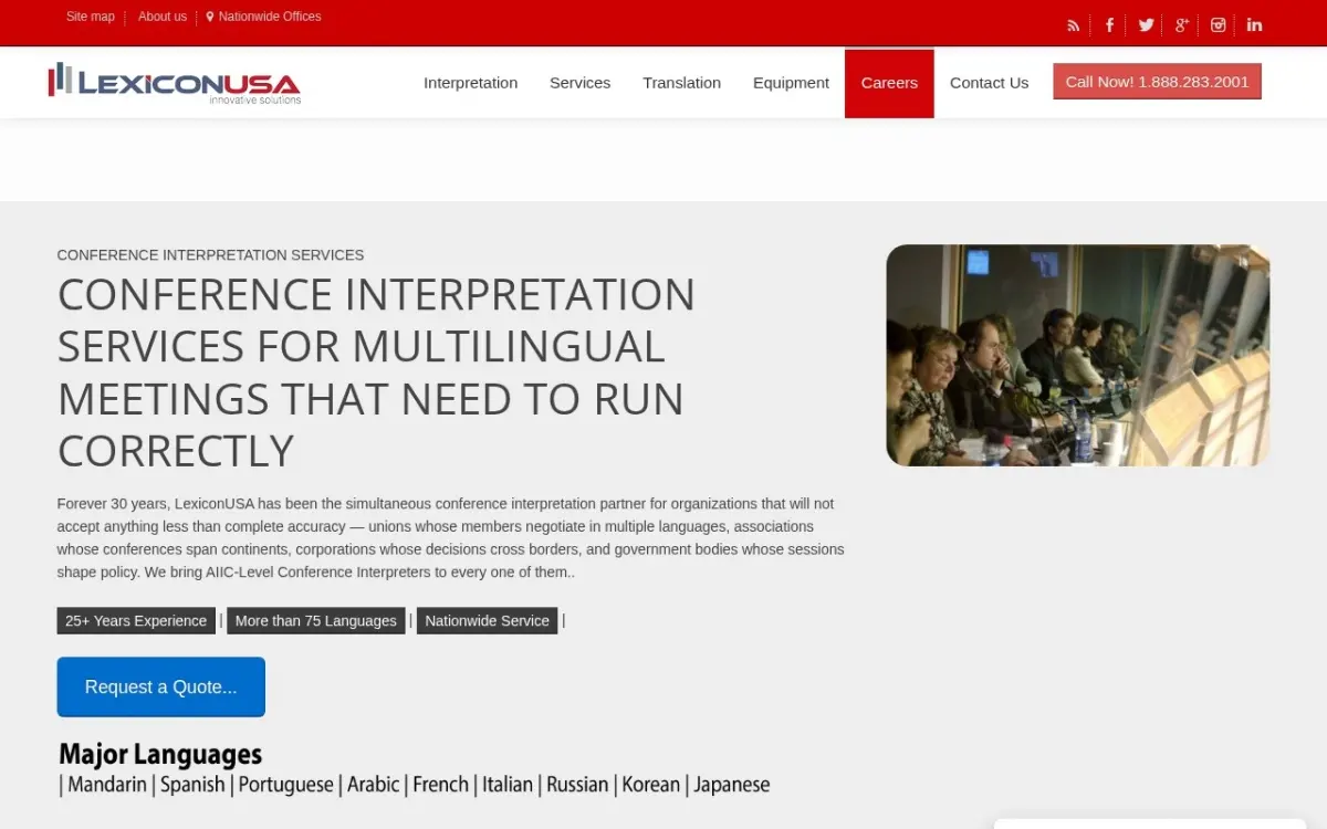 The Lexiconusa website as built