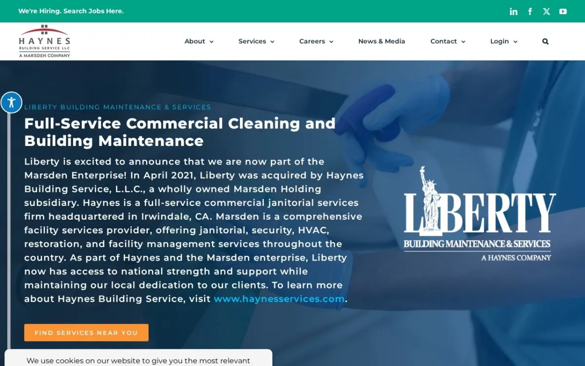 The Haynes Services website as built