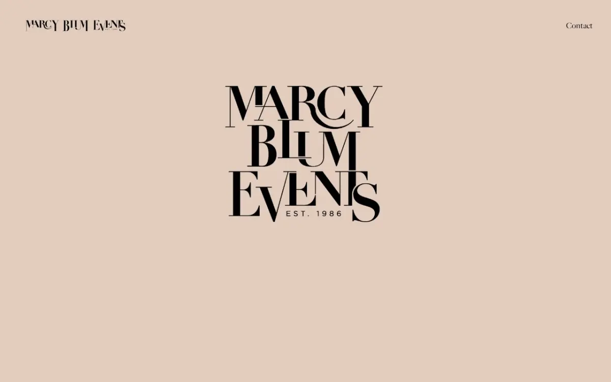 The Marcy Blum Events website as built
