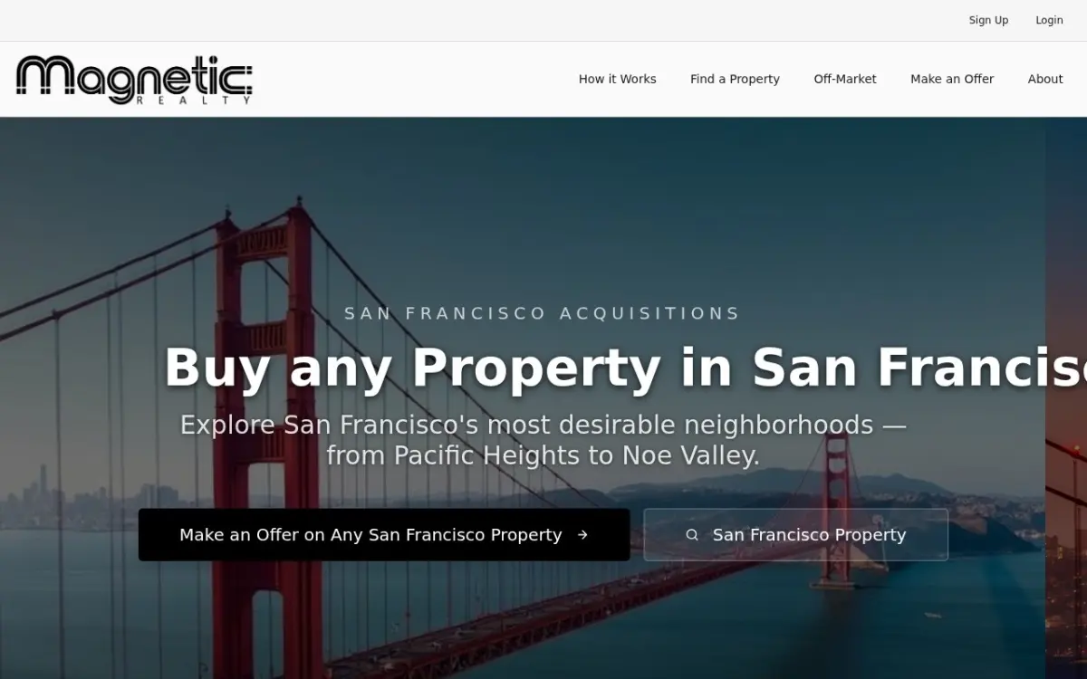 The Magnetic Realty website as built