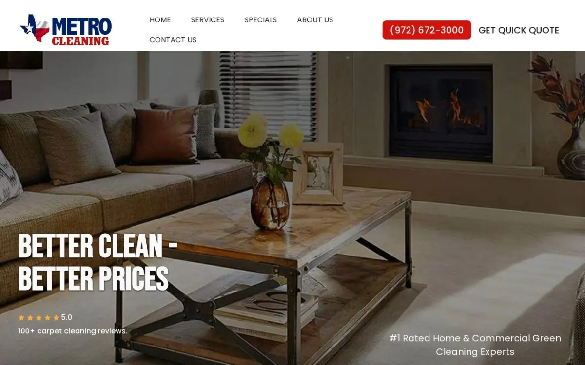 The Carpet Cleaning Lewisville TX website as built
