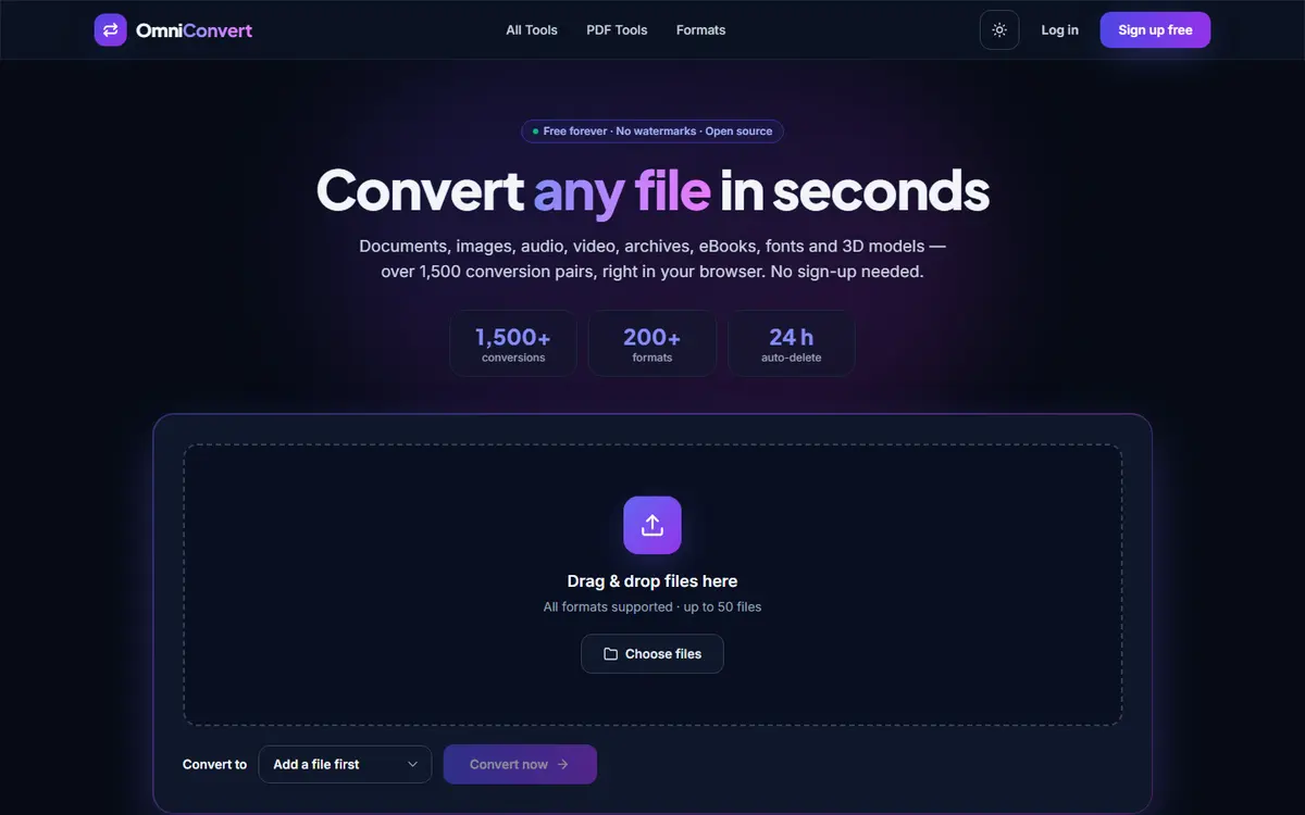OmniConvert website