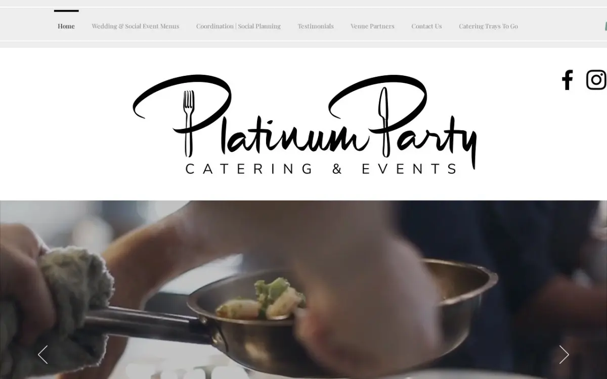 The Long Island Catering website as built