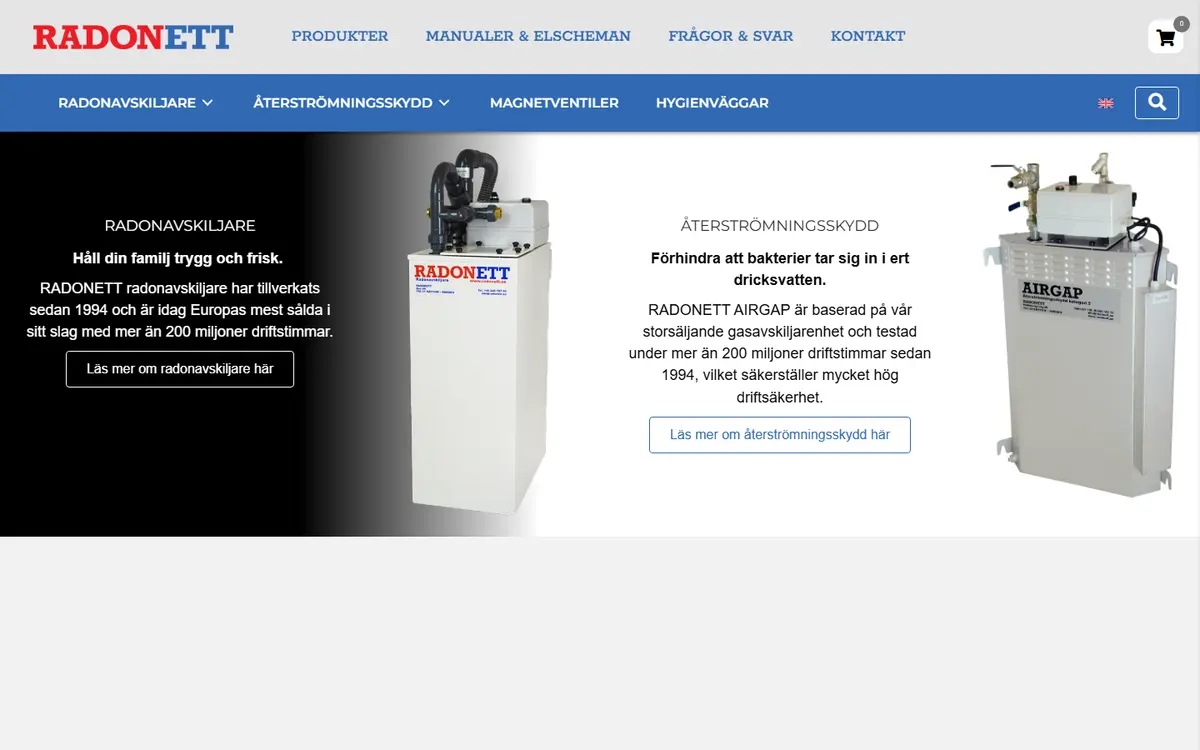 Radonett website