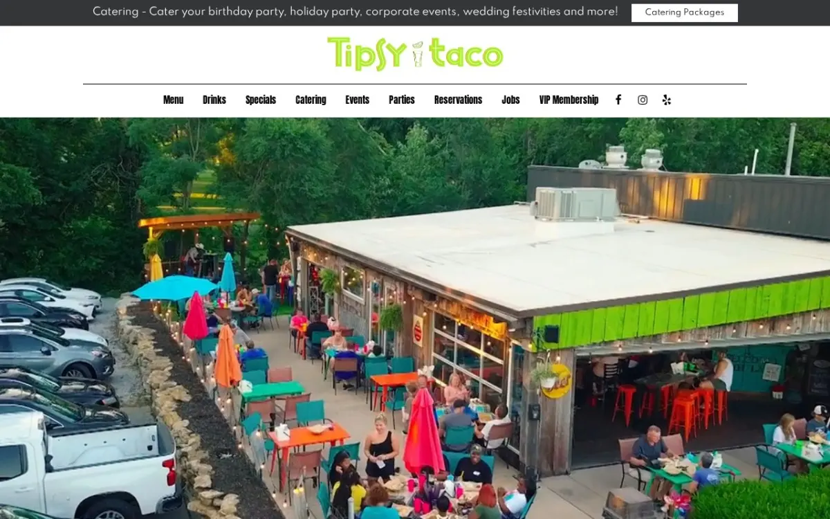 The Tipsy Taco website as built