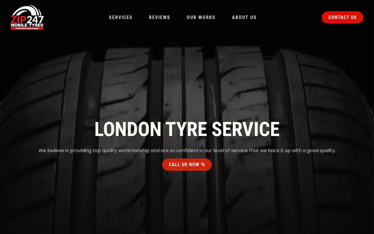 The Mobile Tyre Service London website as built