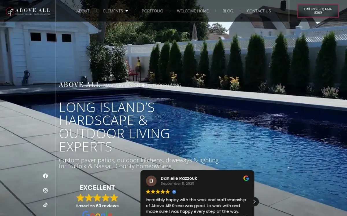 The Above All Masonry Design, Inc. website as built