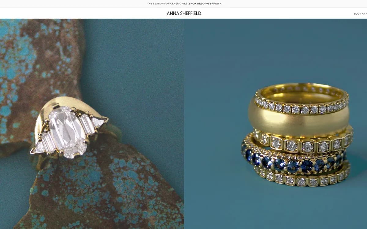 The Anna Sheffield website as built