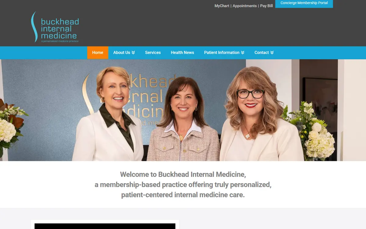 The Concierge Medicine in Buckhead, GA • Nan Monahan, MD website as built