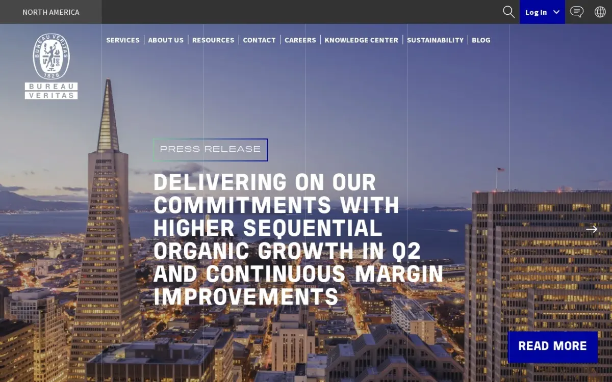 The North America website as built
