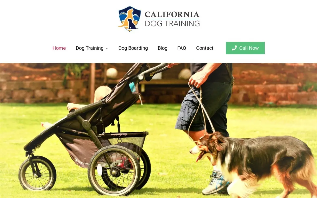 The California Dog Training website as built