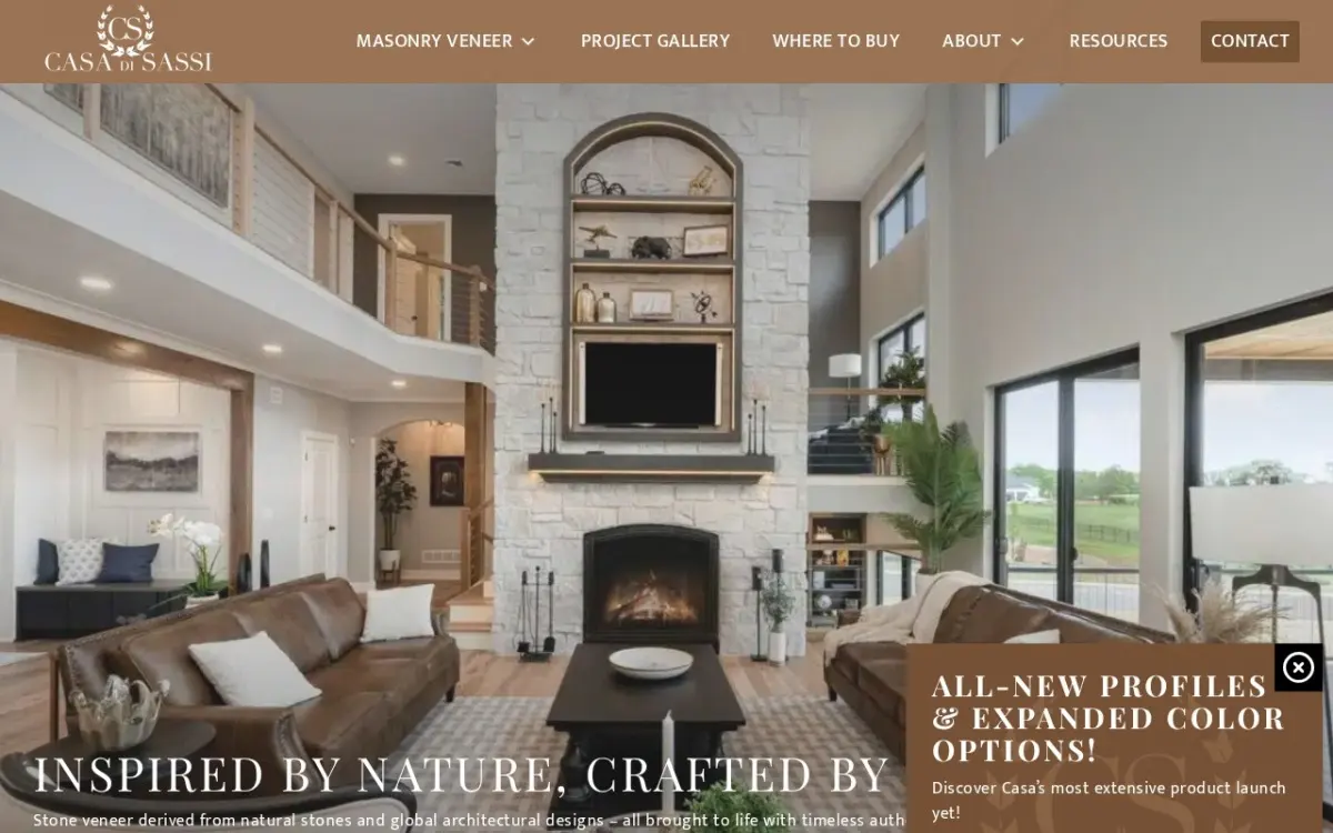 The Casa Di Sassi website as built