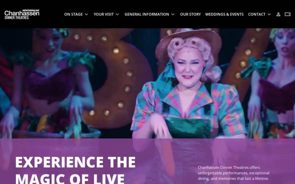 The Chanhassen Dinner Theatres website as built