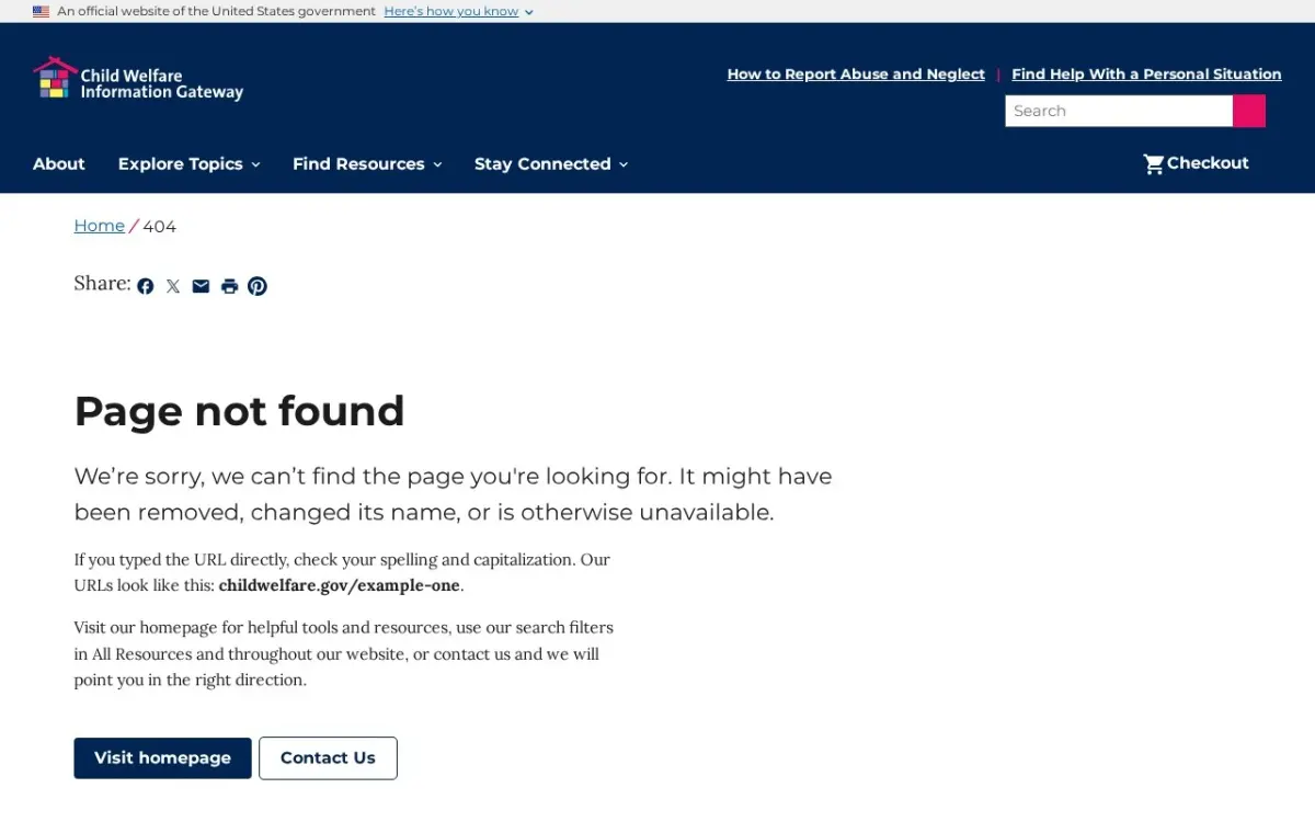 The Childwelfare website as built