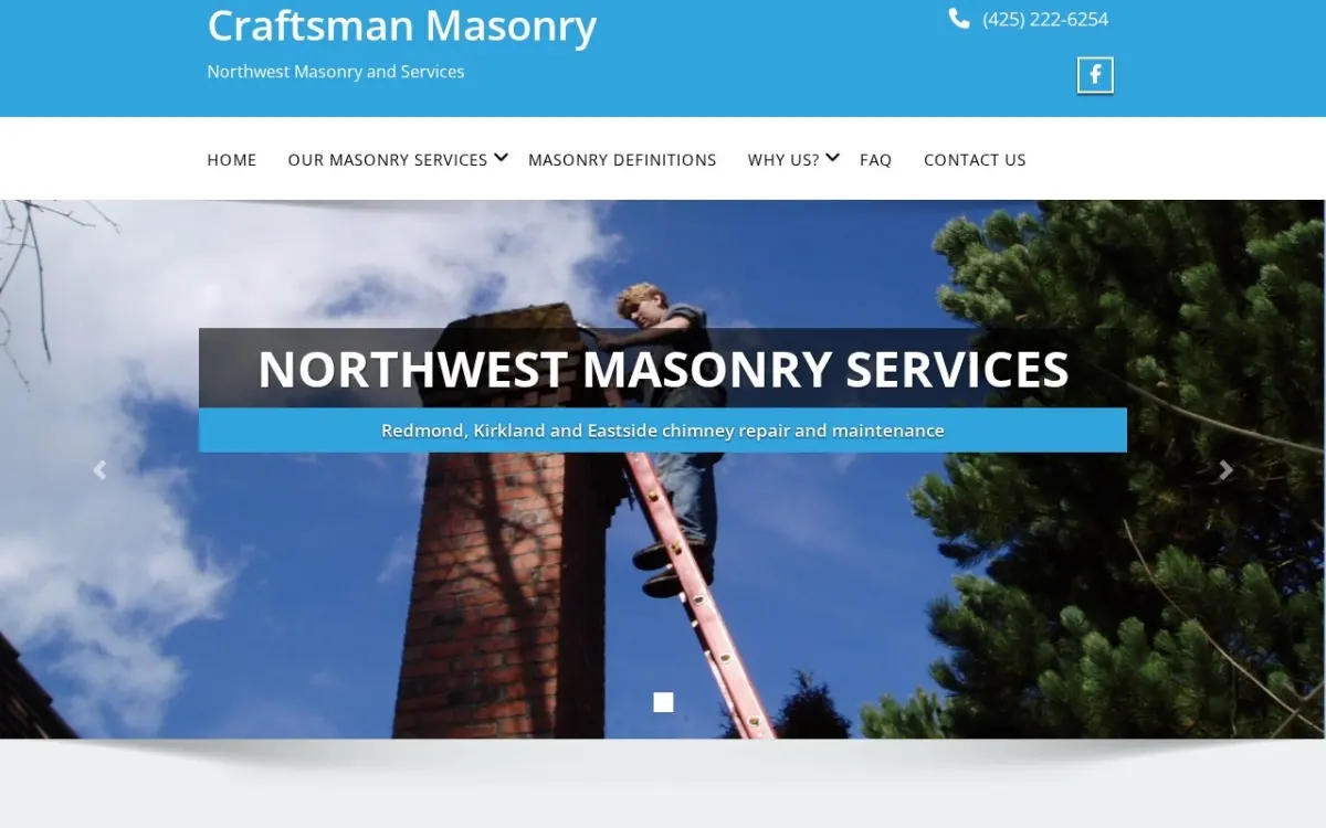 The Craftsman Masonry website as built