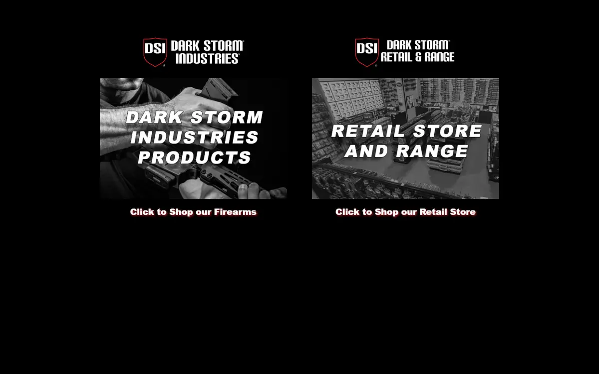 The Dark Storm Industries website as built