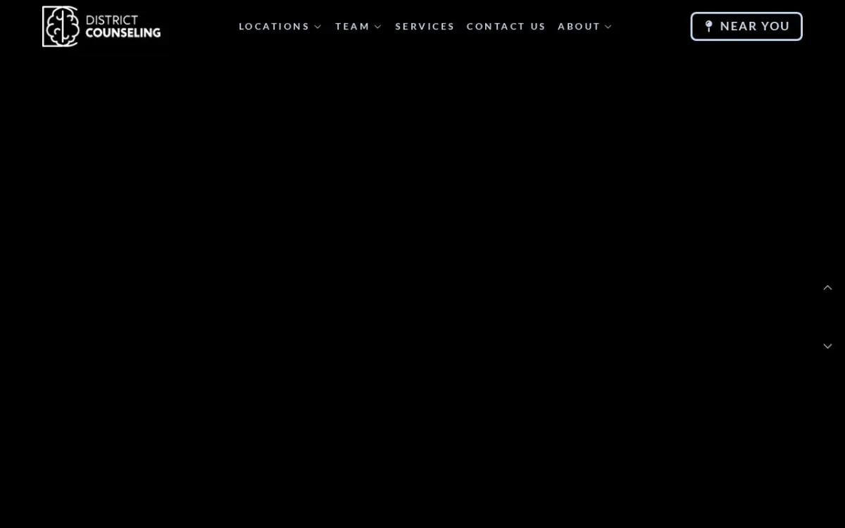 The Welcome to District Counseling website as built