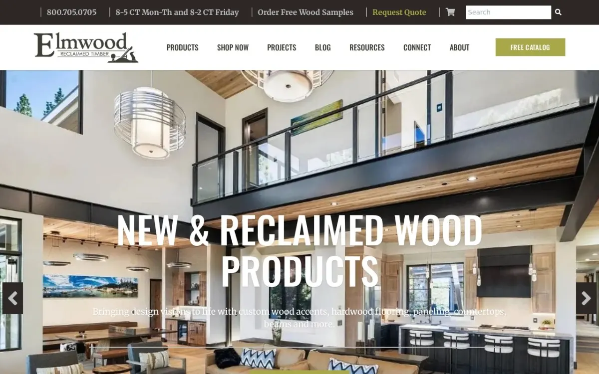 The Elmwood Reclaimed Timber website as built