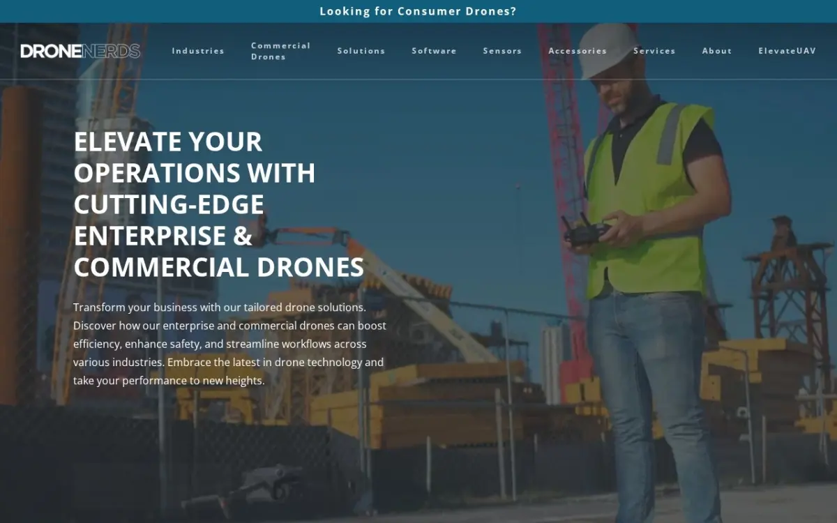 The Powerful Enterprise & Commercial Drones website as built