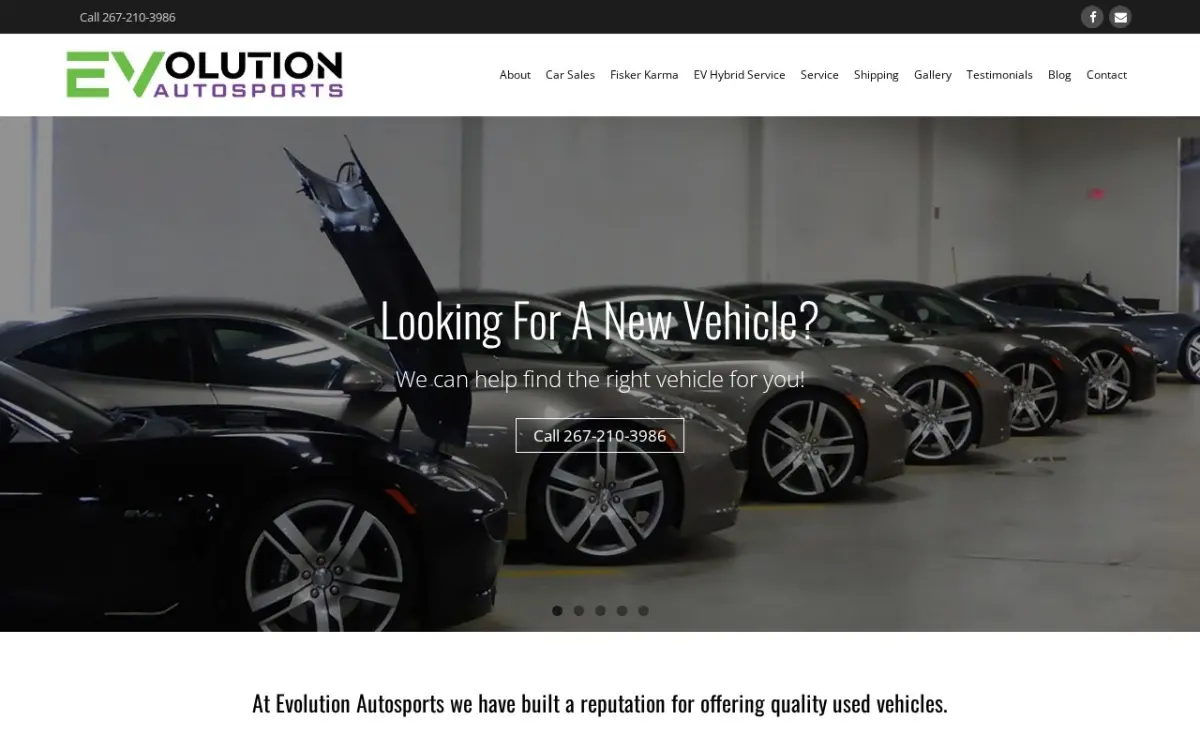 The EVolution Autosports I Fisker Karma I Warminster, PA website as built