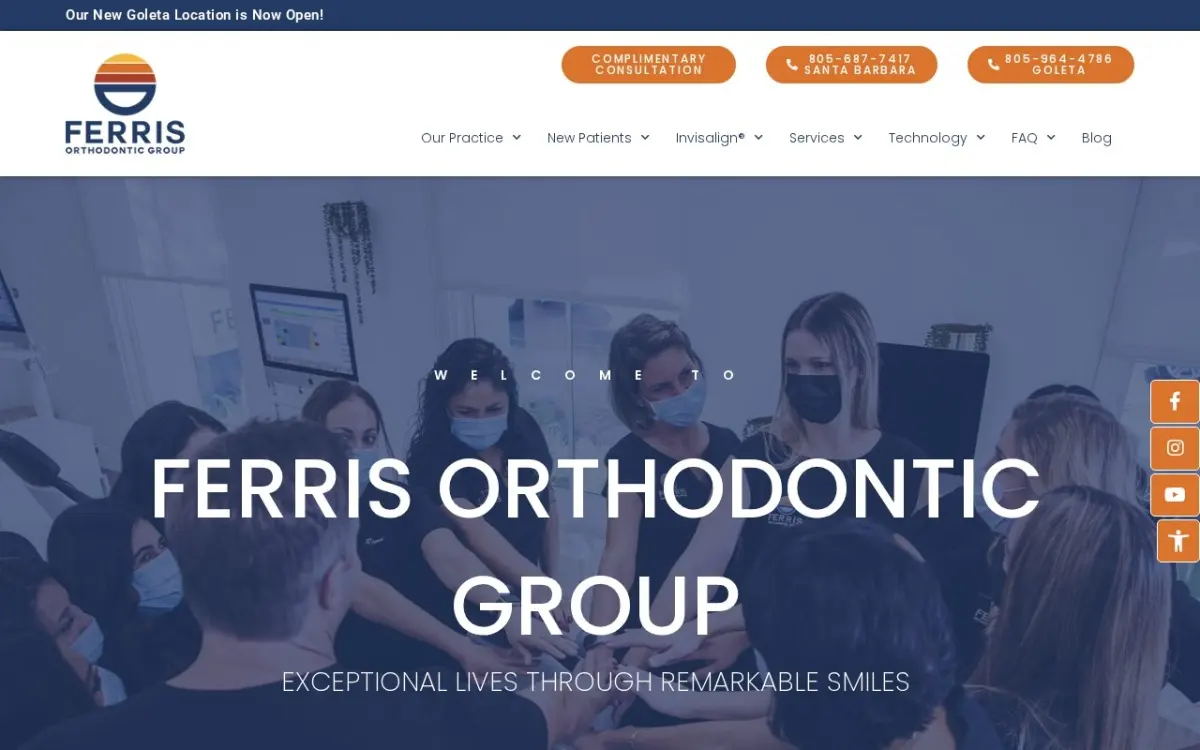 The Ferris Orthodontic Group website as built