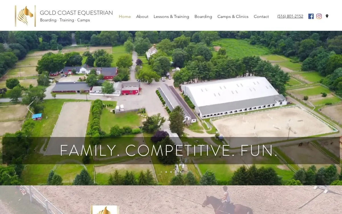 The Top Equestrian Center website as built