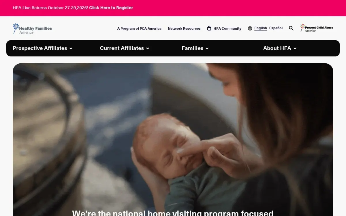 The Healthyfamiliesamerica website as built
