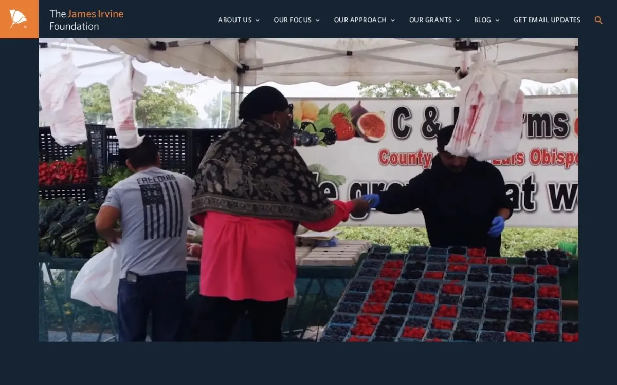 The The James Irvine Foundation website as built