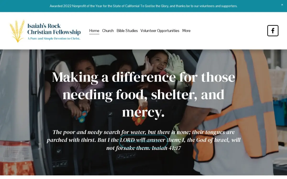 The Isaiah's Rock website as built