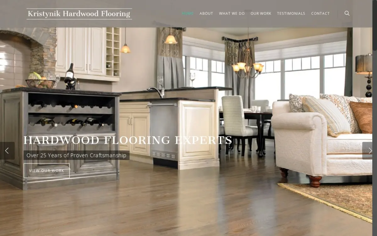 The Kristynik website as built