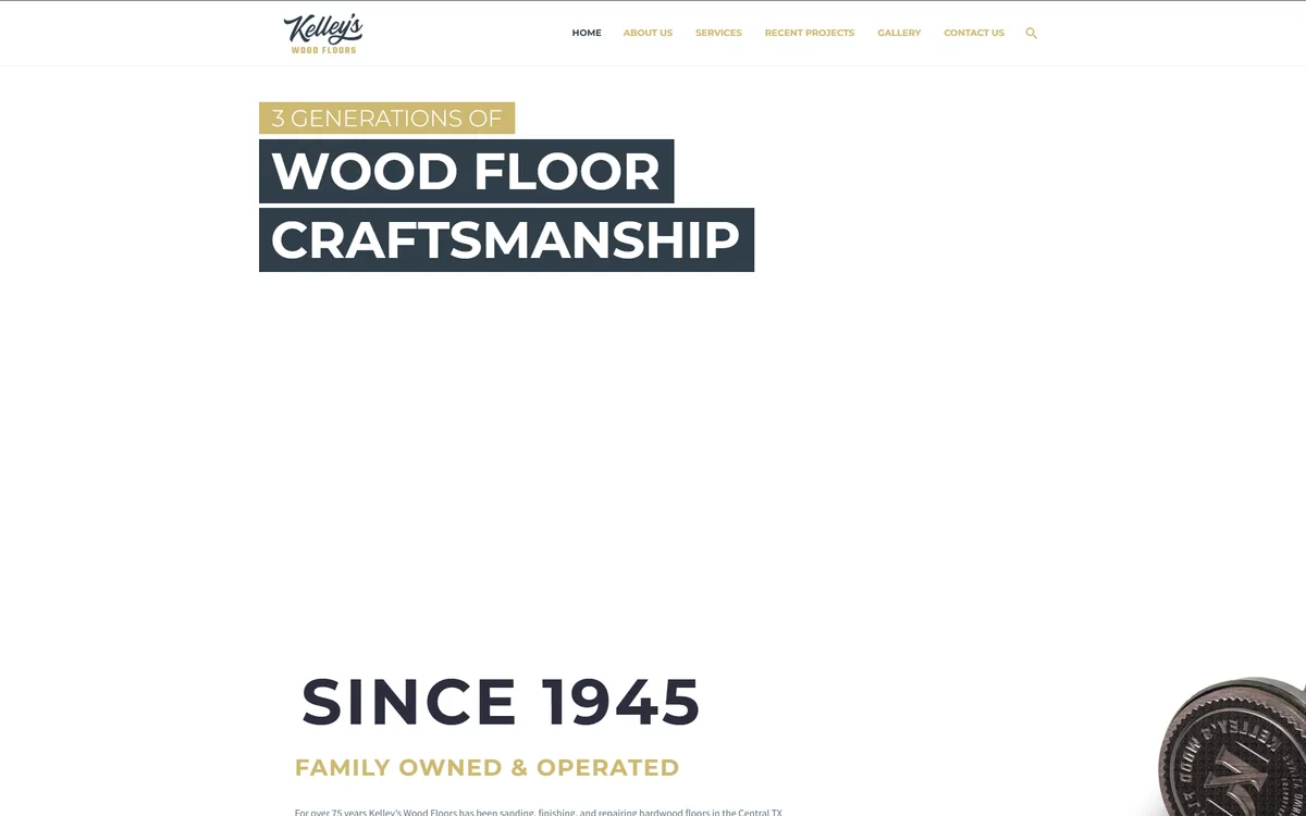 The Kelley's Wood Floors website as built