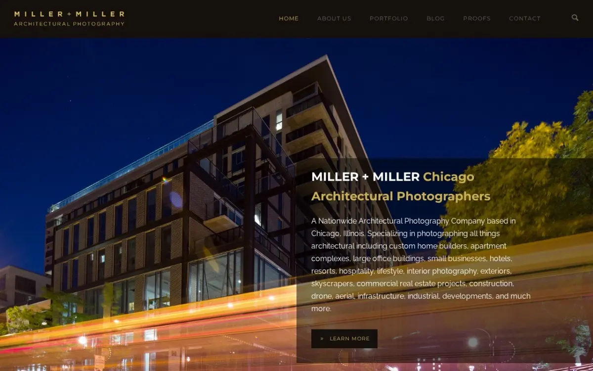The Mmarchitecturalphotography website as built
