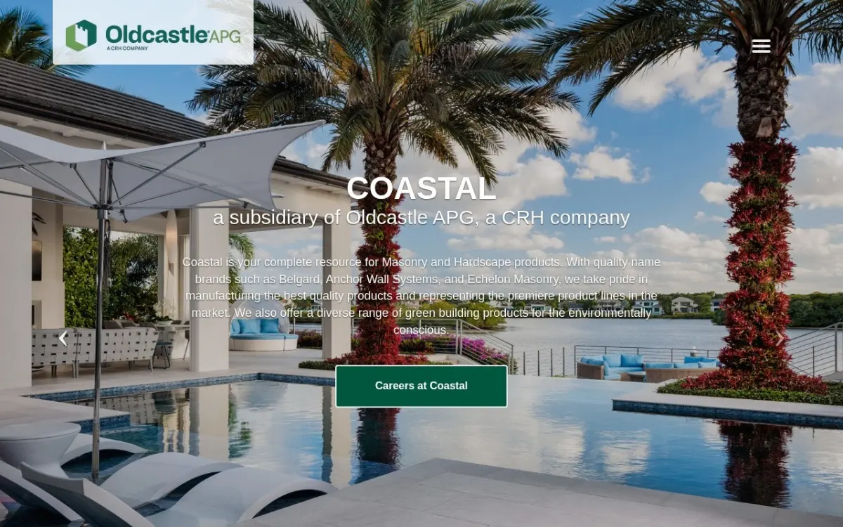 The Masonry and Hardscape Supplier in Florida website as built