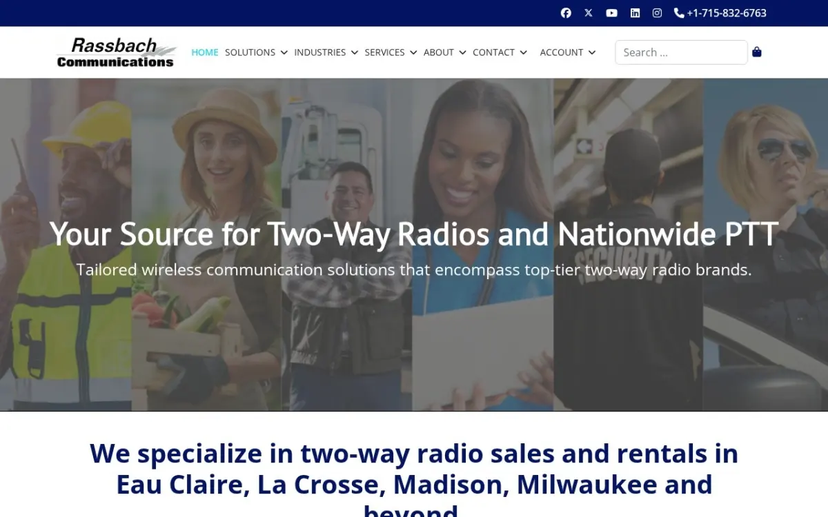 The Rassbach Communications website as built