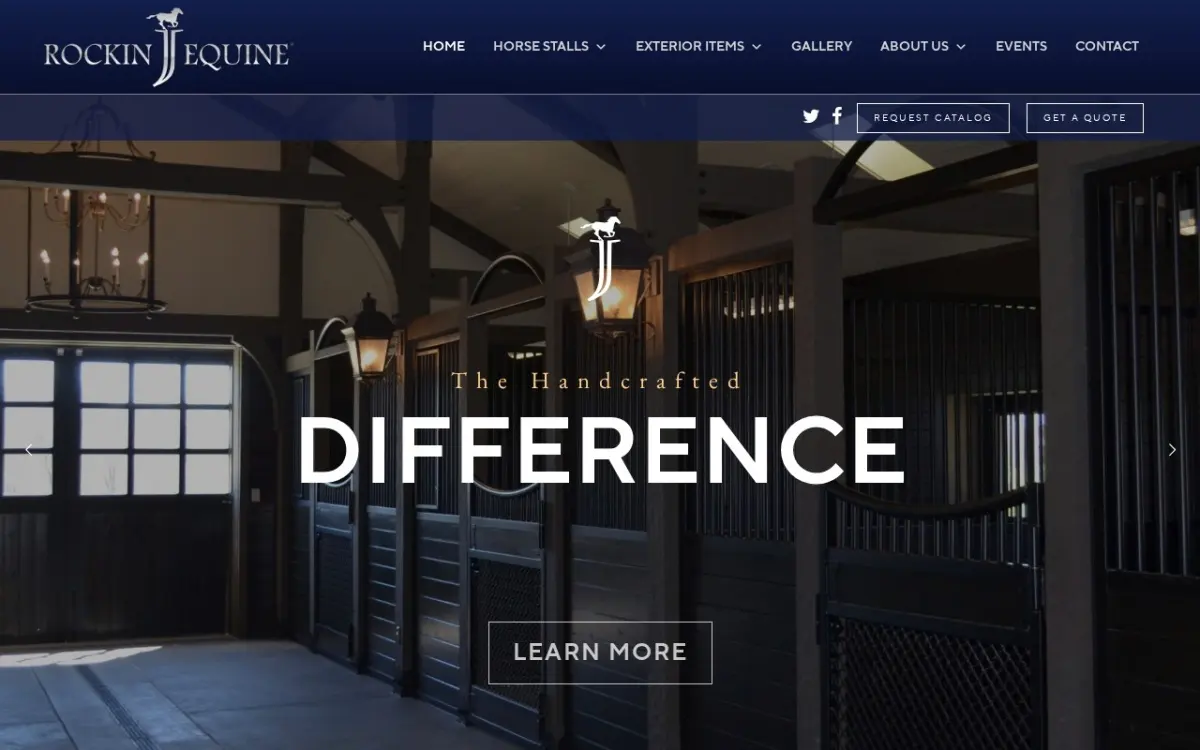 The Rockin J Equine website as built