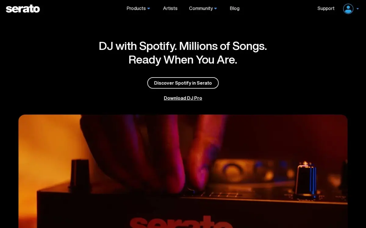 The Serato website as built