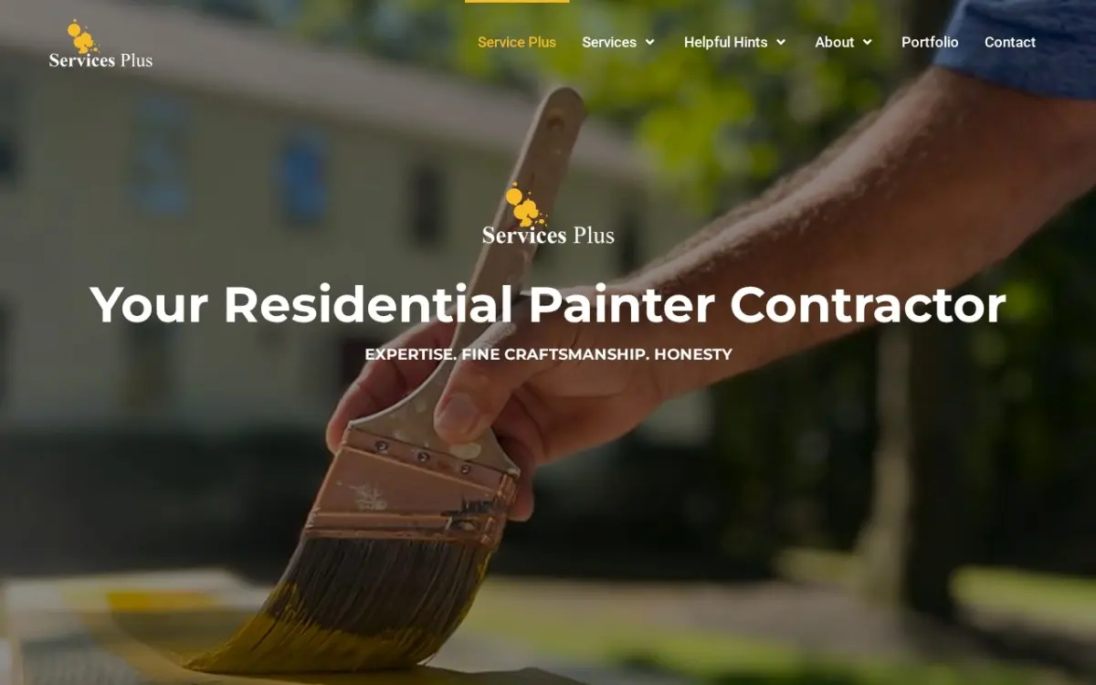 The Service Plus website as built