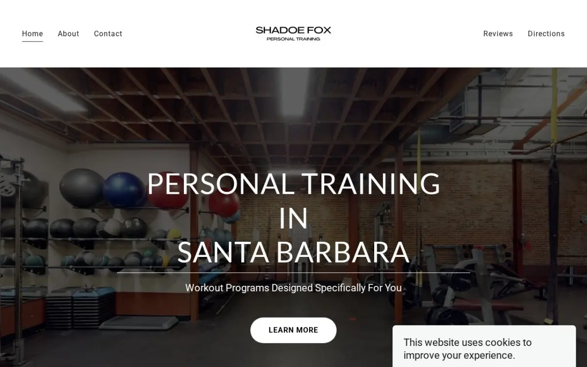 The 1-on-1 Personal Training in Santa Barbara website as built