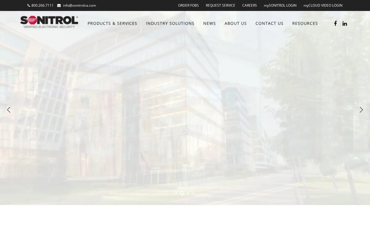 The Commercial Security Systems and Camera Systems website as built