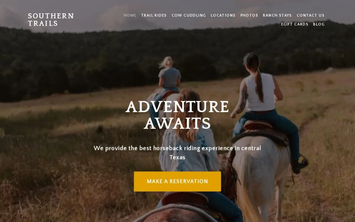 The Southern Trails website as built